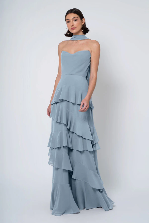 Simona Bluebell Blue bridesmaid dress by Jenny Yoo — front Simona Bluebell Blue bridesmaid dress by Jenny Yoo — front
