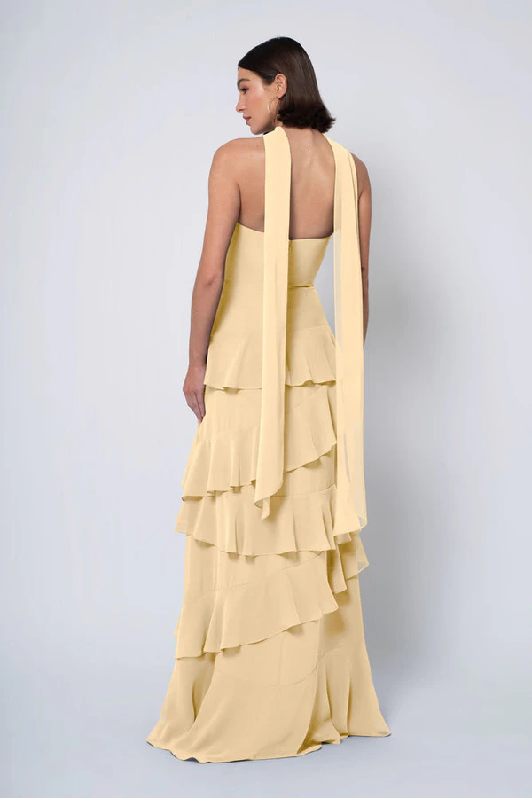 Simona Buttercup Yellow bridesmaid dress by Jenny Yoo — back Simona Buttercup Yellow bridesmaid dress by Jenny Yoo — back