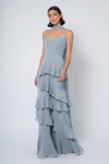 Simona Chambray Blue bridesmaid dress by Jenny Yoo — front