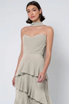 Simona Earl Grey Grey bridesmaid dress by Jenny Yoo — front