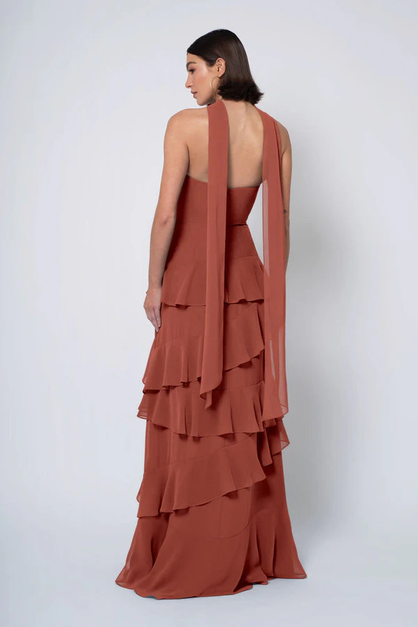 Simona English Rose Pink bridesmaid dress by Jenny Yoo — back Simona English Rose Pink bridesmaid dress by Jenny Yoo — back