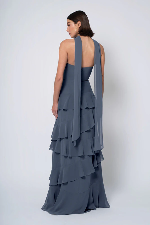 Simona Evening Blue Blue bridesmaid dress by Jenny Yoo — back Simona Evening Blue Blue bridesmaid dress by Jenny Yoo — back