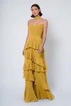 Simona Marigold Gold bridesmaid dress by Jenny Yoo — front