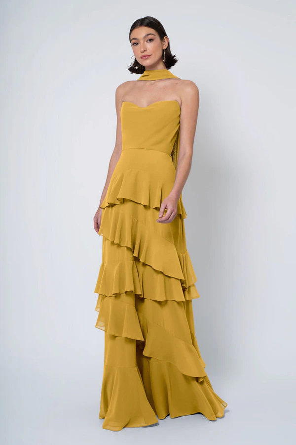 Simona Marigold Gold bridesmaid dress by Jenny Yoo — front Simona Marigold Gold bridesmaid dress by Jenny Yoo — front