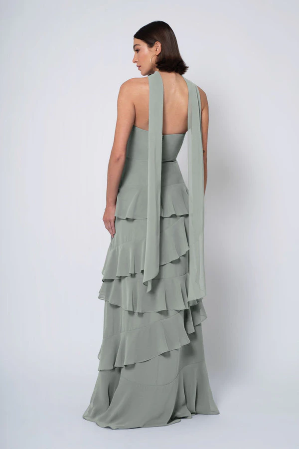 Simona Moss Green bridesmaid dress by Jenny Yoo — back Simona Moss Green bridesmaid dress by Jenny Yoo — back