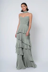 Simona Moss Green bridesmaid dress by Jenny Yoo — front