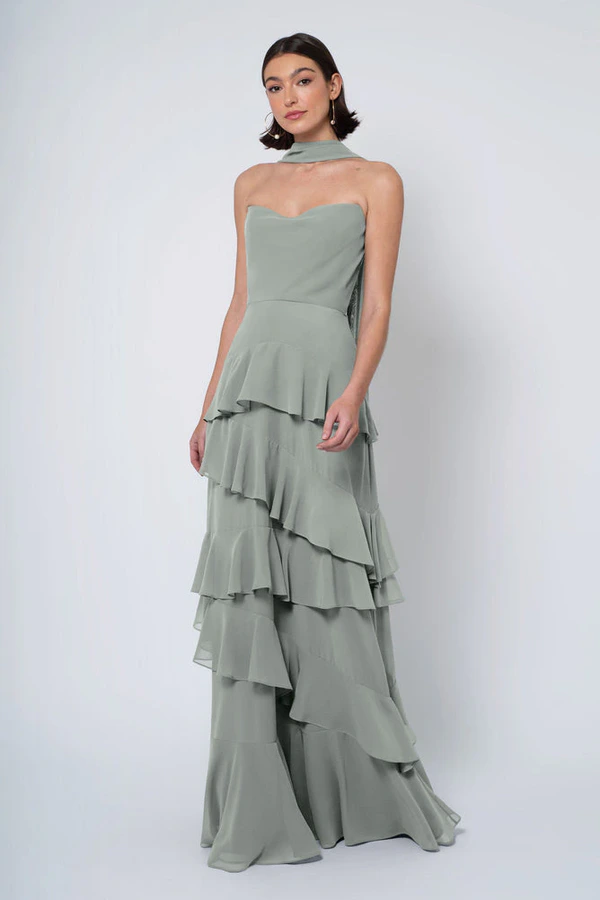 Simona Moss Green bridesmaid dress by Jenny Yoo — front Simona Moss Green bridesmaid dress by Jenny Yoo — front