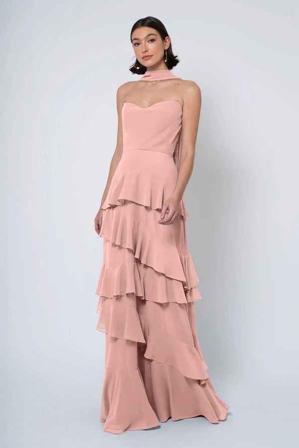 Simona Rosewater Pink bridesmaid dress by Jenny Yoo — front Simona Rosewater Pink bridesmaid dress by Jenny Yoo — front