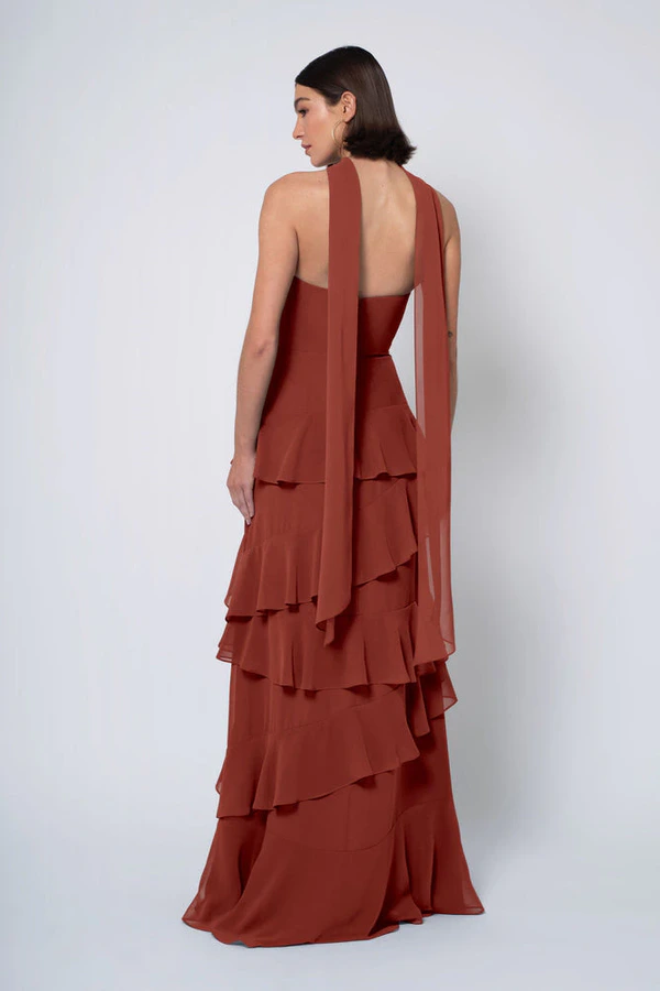 Simona Rust Orange bridesmaid dress by Jenny Yoo — back Simona Rust Orange bridesmaid dress by Jenny Yoo — back