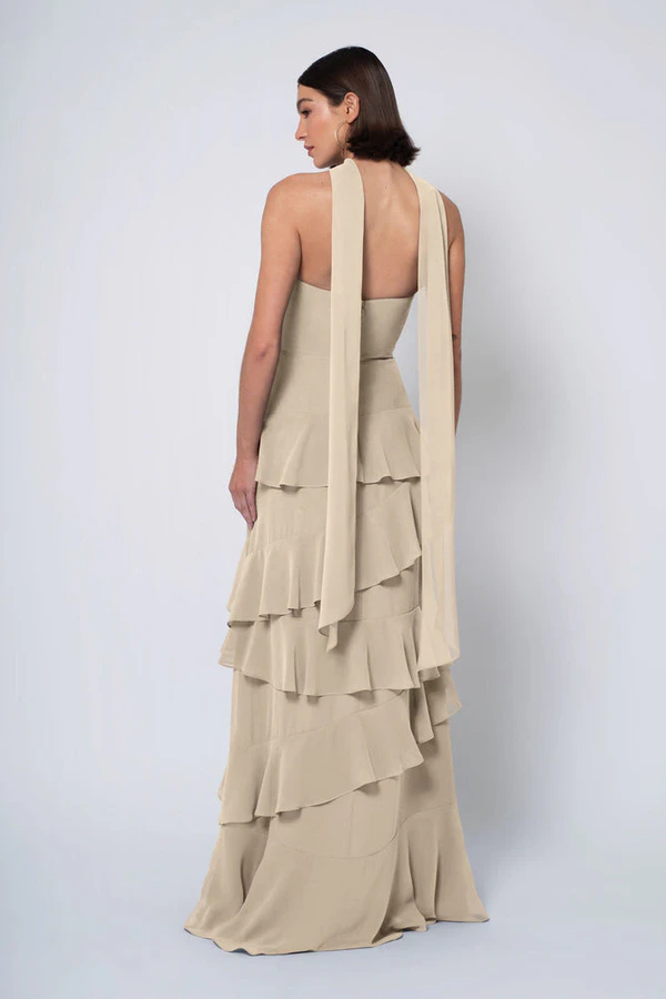 Simona Sand Dune Neutral bridesmaid dress by Jenny Yoo — back Simona Sand Dune Neutral bridesmaid dress by Jenny Yoo — back