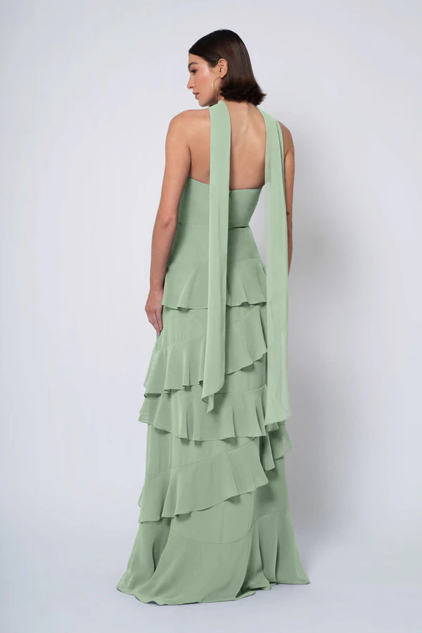 Simona Sea Glass Green bridesmaid dress by Jenny Yoo — back Simona Sea Glass Green bridesmaid dress by Jenny Yoo — back