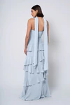 Simona Whisper Blue Blue bridesmaid dress by Jenny Yoo — back