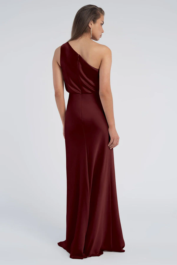 Sterling Dark Berry Burgundy bridesmaid dress by Jenny Yoo — back Sterling Dark Berry Burgundy bridesmaid dress by Jenny Yoo — back