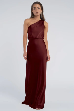 Sterling Dark Berry Burgundy bridesmaid dress by Jenny Yoo — front