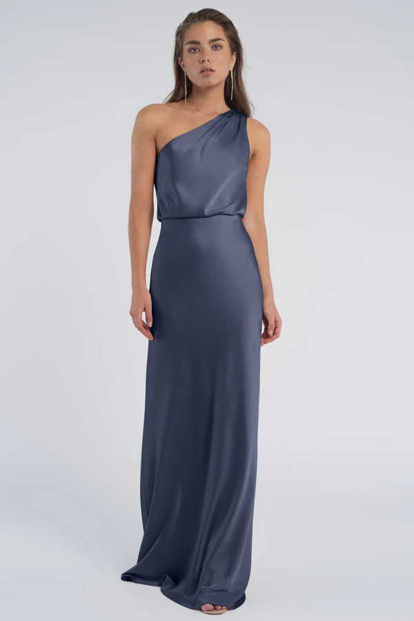Sterling Dusk Blue bridesmaid dress by Jenny Yoo — front Sterling Dusk Blue bridesmaid dress by Jenny Yoo — front