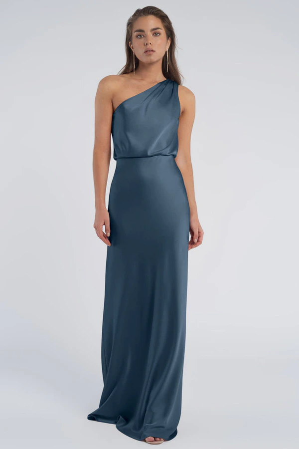 Sterling Evening Blue Blue bridesmaid dress by Jenny Yoo — front Sterling Evening Blue Blue bridesmaid dress by Jenny Yoo — front