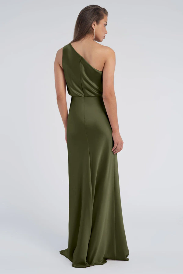 Sterling Olive Green bridesmaid dress by Jenny Yoo — back Sterling Olive Green bridesmaid dress by Jenny Yoo — back