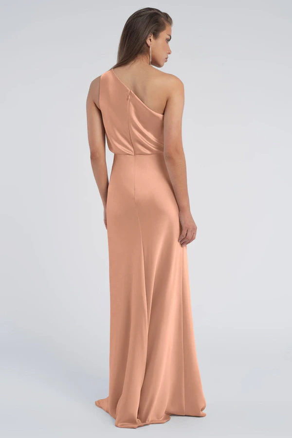 Sterling Peach Bellini Pink bridesmaid dress by Jenny Yoo — back Sterling Peach Bellini Pink bridesmaid dress by Jenny Yoo — back