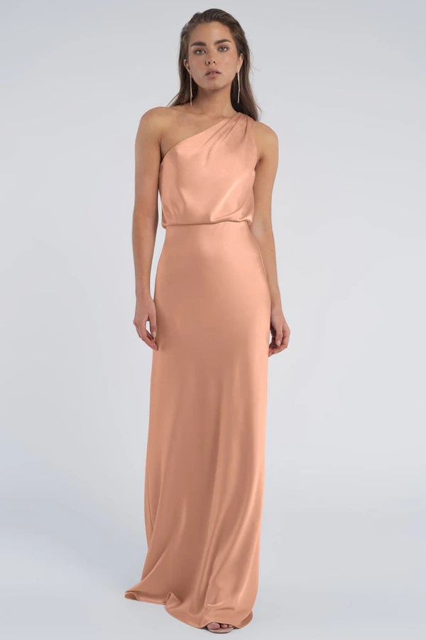 Sterling Peach Bellini Pink bridesmaid dress by Jenny Yoo — front Sterling Peach Bellini Pink bridesmaid dress by Jenny Yoo — front