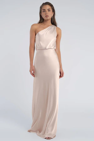 Sterling Prosecco Champagne bridesmaid dress by Jenny Yoo — front