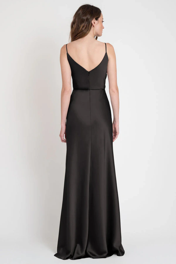Sylvie Black Black bridesmaid dress by Jenny Yoo — back Sylvie Black Black bridesmaid dress by Jenny Yoo — back