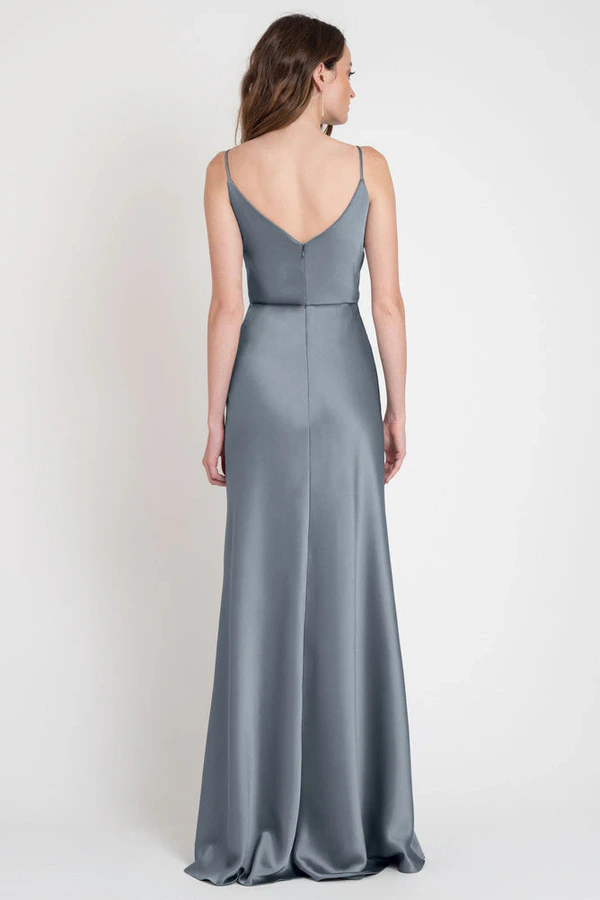Sylvie Chambray Blue bridesmaid dress by Jenny Yoo — back Sylvie Chambray Blue bridesmaid dress by Jenny Yoo — back