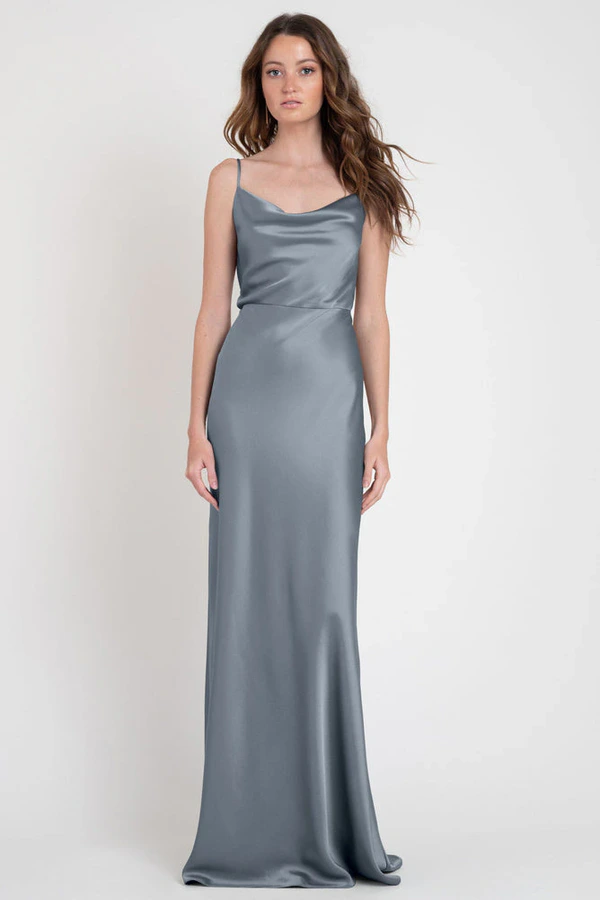 Sylvie Chambray Blue bridesmaid dress by Jenny Yoo — front Sylvie Chambray Blue bridesmaid dress by Jenny Yoo — front
