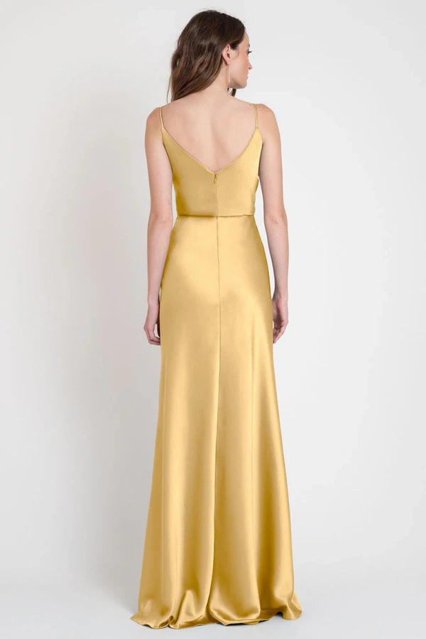 Sylvie Daffodil Yellow bridesmaid dress by Jenny Yoo — back Sylvie Daffodil Yellow bridesmaid dress by Jenny Yoo — back