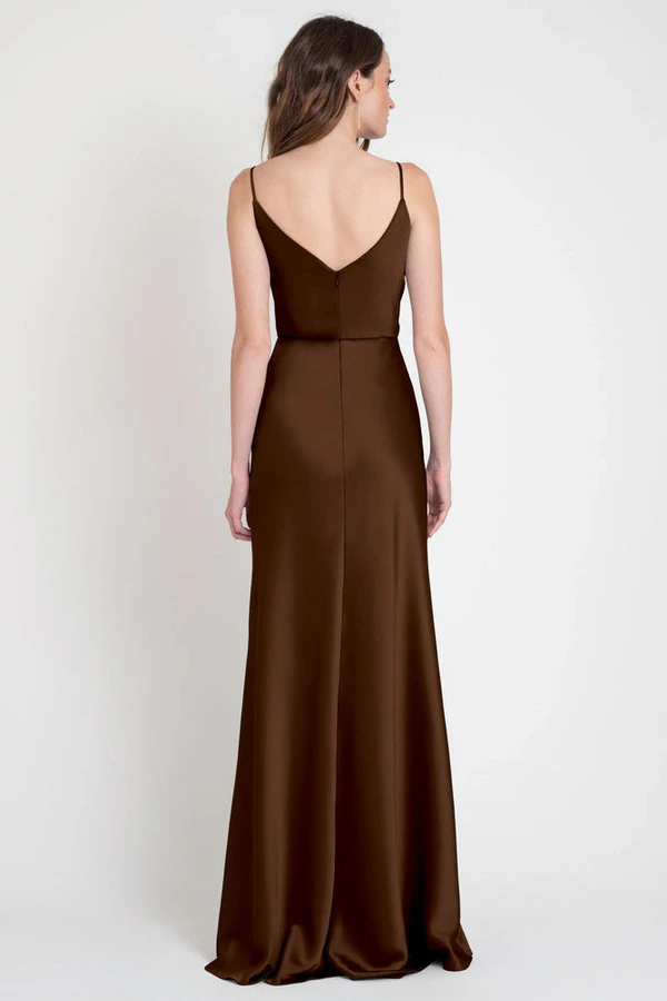 Sylvie Espresso Brown bridesmaid dress by Jenny Yoo — back Sylvie Espresso Brown bridesmaid dress by Jenny Yoo — back