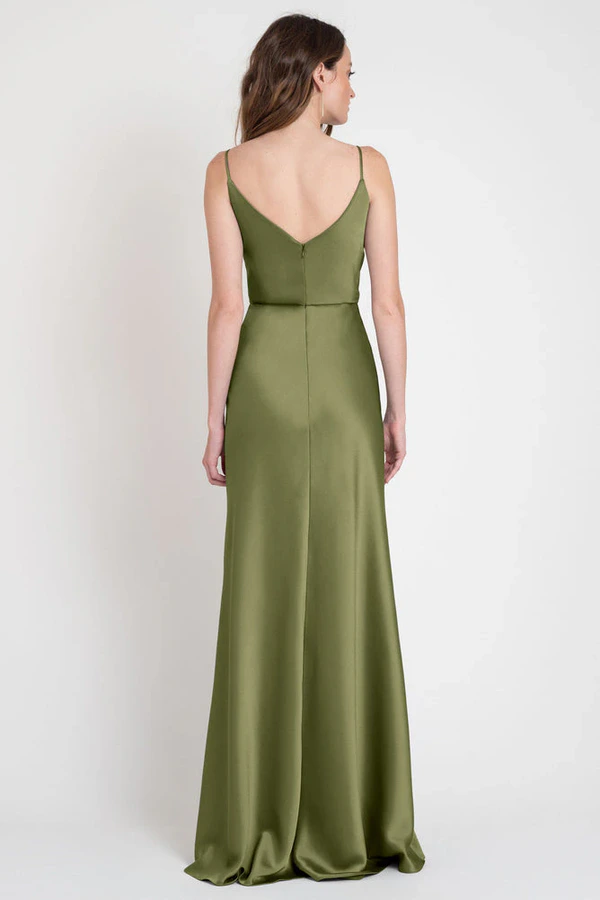 Sylvie Fern Green bridesmaid dress by Jenny Yoo — back Sylvie Fern Green bridesmaid dress by Jenny Yoo — back