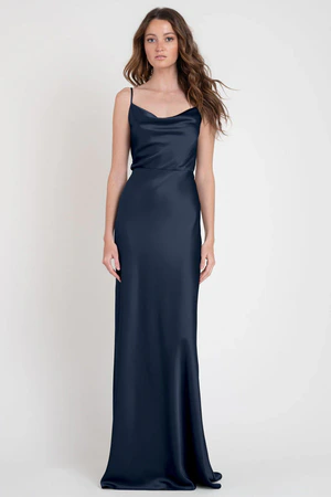 Sylvie French Blue Navy bridesmaid dress by Jenny Yoo — front