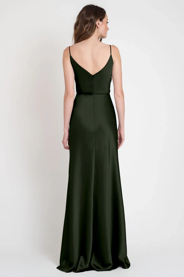 Sylvie Loden Green bridesmaid dress by Jenny Yoo — back Sylvie Loden Green bridesmaid dress by Jenny Yoo — back