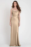 Sylvie Pale Gold Gold bridesmaid dress by Jenny Yoo — front