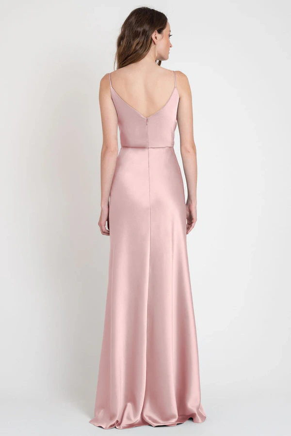 Sylvie Powder Pink Pink bridesmaid dress by Jenny Yoo — back Sylvie Powder Pink Pink bridesmaid dress by Jenny Yoo — back
