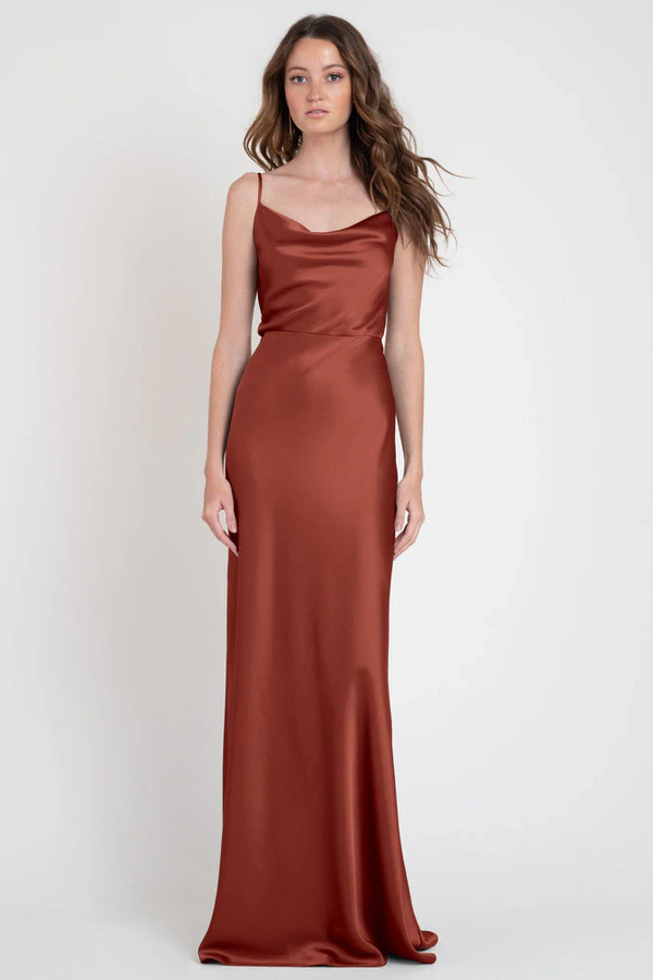 Sylvie Rust Orange bridesmaid dress by Jenny Yoo — front Sylvie Rust Orange bridesmaid dress by Jenny Yoo — front