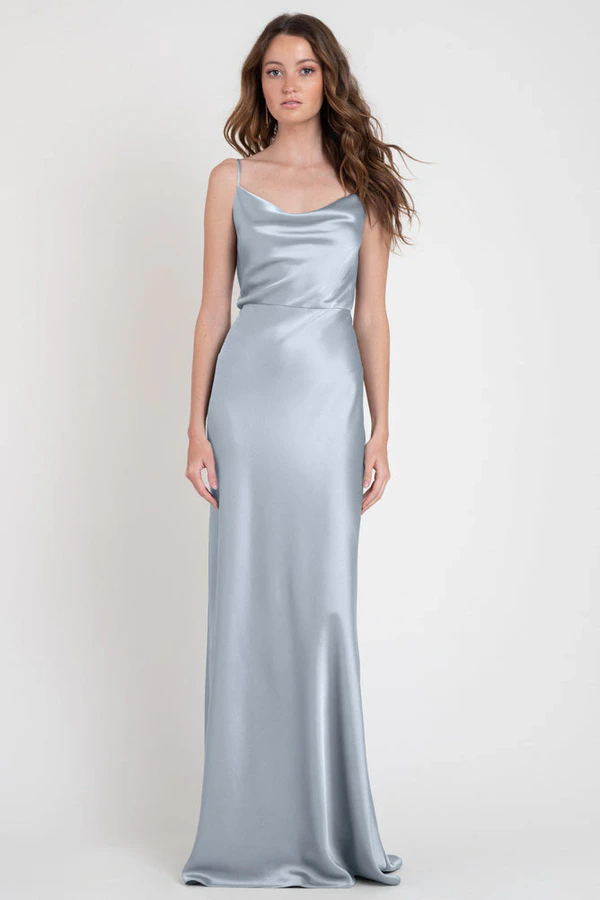 Sylvie Whisper Blue Blue bridesmaid dress by Jenny Yoo — front Sylvie Whisper Blue Blue bridesmaid dress by Jenny Yoo — front