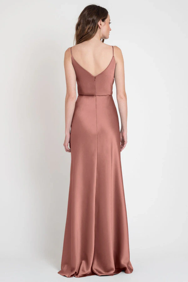 Sylvie Wild Rose Pink bridesmaid dress by Jenny Yoo — back Sylvie Wild Rose Pink bridesmaid dress by Jenny Yoo — back