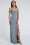 Jacqueline Mayan Blue Bridesmaid Dress Jenny Yoo front