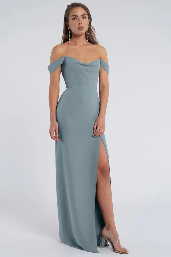 Jacqueline Mayan Blue Bridesmaid Dress Jenny Yoo front Jacqueline Mayan Blue Bridesmaid Dress Jenny Yoo front