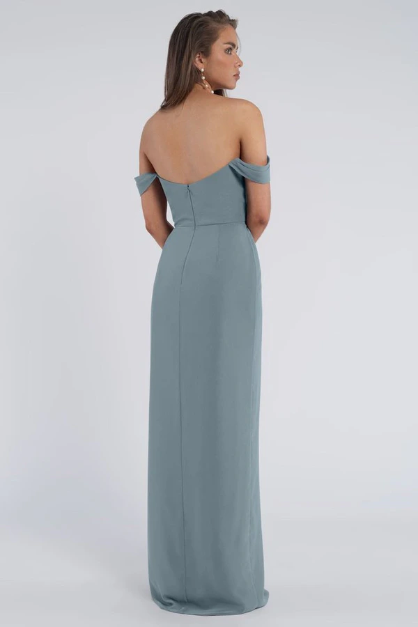 Jacqueline Mayan Blue Bridesmaid Dress Jenny Yoo back Jacqueline Mayan Blue Bridesmaid Dress Jenny Yoo back