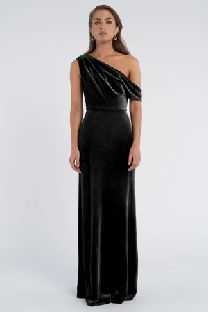 Jordan Black Bridesmaid Dress Jenny Yoo front
