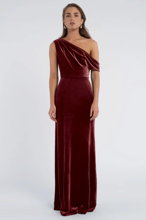 Jordan Dark Berry Bridesmaid Dress Jenny Yoo front