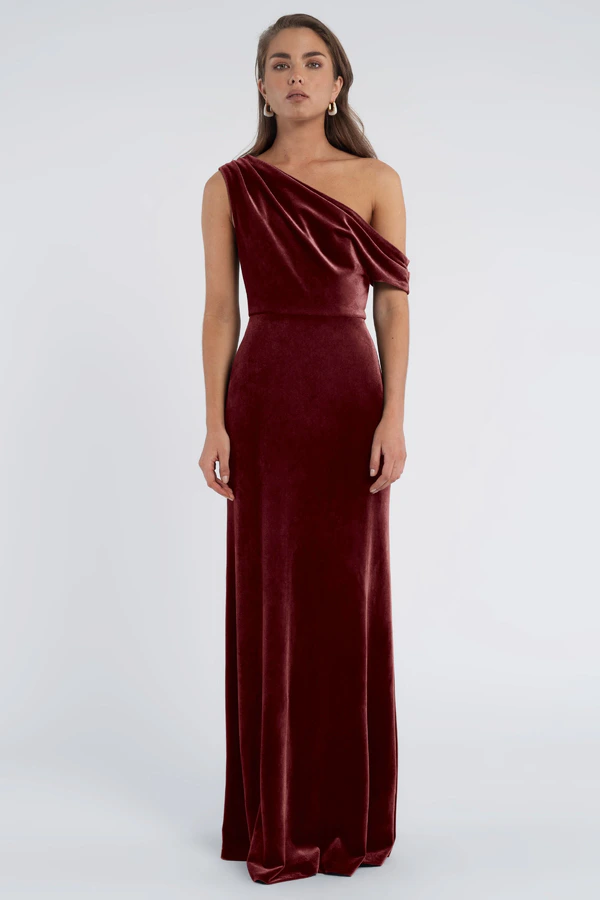 Jordan Dark Berry Bridesmaid Dress Jenny Yoo front Jordan Dark Berry Bridesmaid Dress Jenny Yoo front