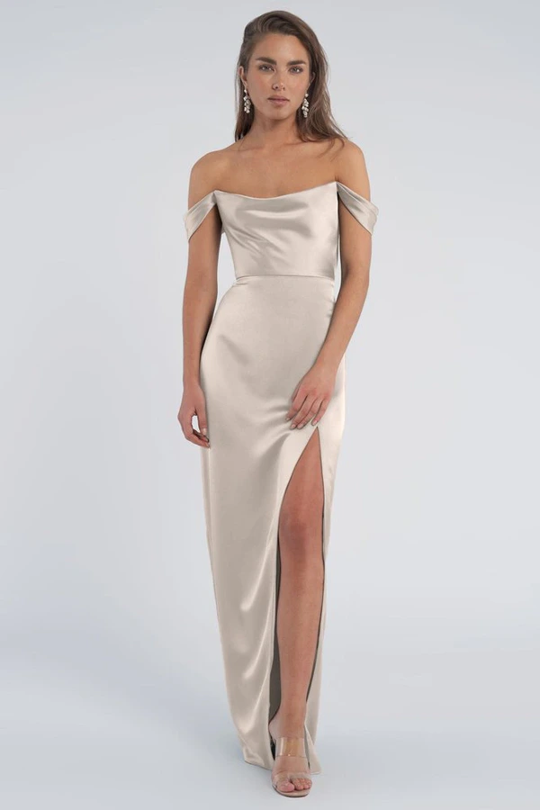 Sawyer Latte Bridesmaid Dress Jenny Yoo front Sawyer Latte Bridesmaid Dress Jenny Yoo front