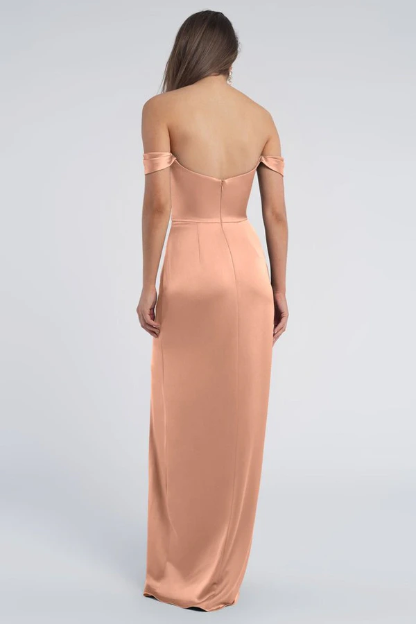 Sawyer Peach Bellini Bridesmaid Dress Jenny Yoo back Sawyer Peach Bellini Bridesmaid Dress Jenny Yoo back