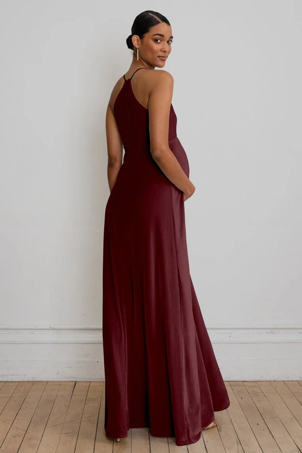 Sullivan Maternity Dark Berry Bridesmaid Dress Jenny Yoo back Sullivan Maternity Dark Berry Bridesmaid Dress Jenny Yoo back
