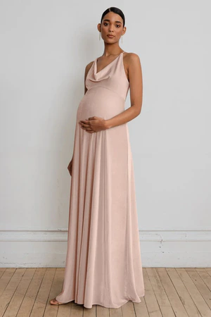 Sullivan Maternity Champagne Bridesmaid Dress by Jenny Yoo