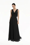 Athena Black Black bridesmaid dress by TH&TH — front