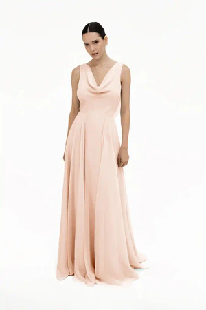 Athena Blush Pink Blush bridesmaid dress by TH&TH — front