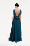 Athena Emerald Dawn Green bridesmaid dress by TH&TH — back
